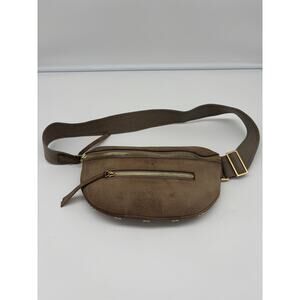 Hammitt Charles Crossbody bag in pewter pebbled suede